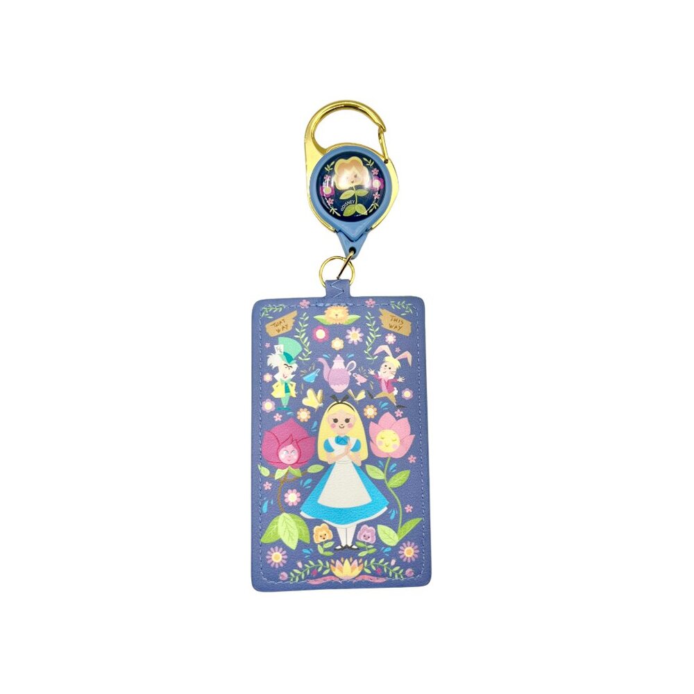 Loungefly Disney Alice in Wonderland Lanyard Floral Credit Card Holder Cheshire
